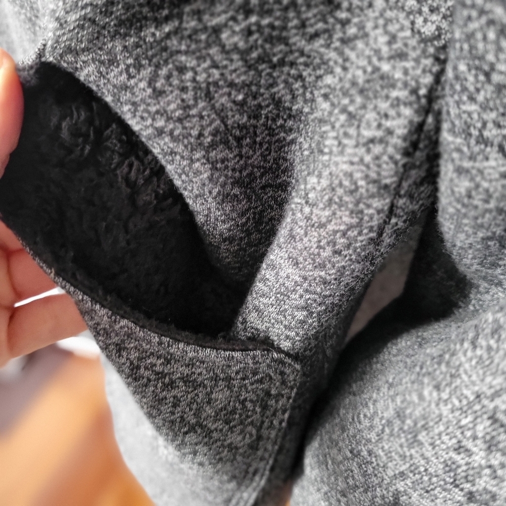 Glow and Grow Sherpa Charcoal Women's Cowl Neck Jacket Maternity Size Small - Picture 6 of 12